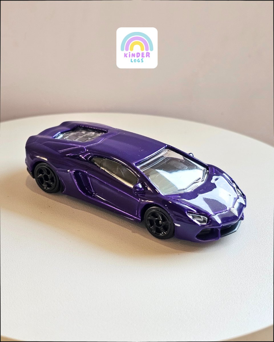 Majorette Lamborghini Aventador - Purple Color (Uncarded) - Kinder Logs
