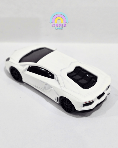 Majorette Lamborghini Aventador - White (Uncarded) - Kinder Logs