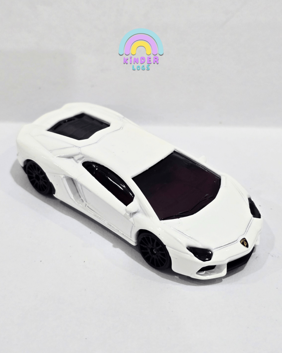 Majorette Lamborghini Aventador - White (Uncarded) - Kinder Logs