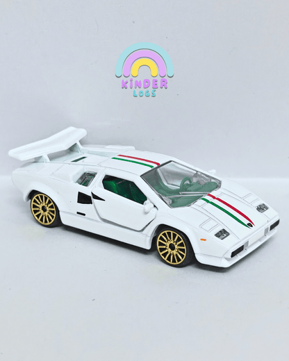 Majorette Lamborghini Countach LP400 - White (Uncarded - New) - Kinder Logs