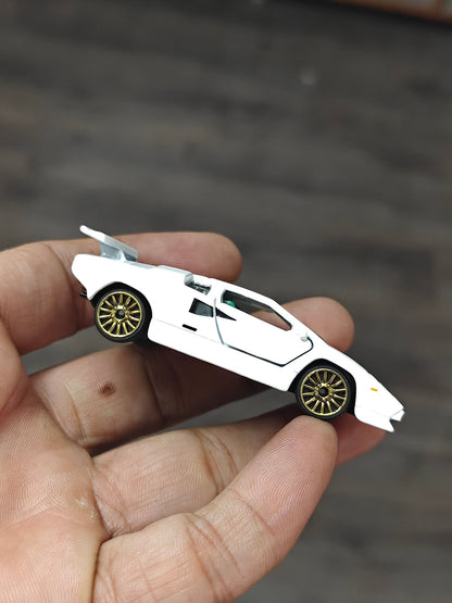 Majorette Lamborghini Countach LP400 - White (Uncarded - New) - Kinder Logs