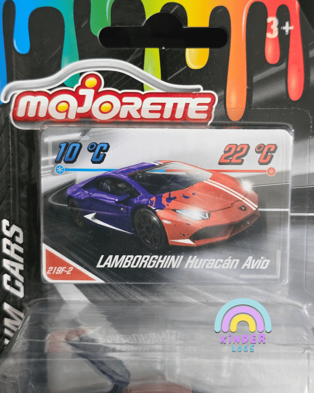 Majorette Lamborghini Huracan Avio Color Changing Car (2023 Card) - Kinder Logs