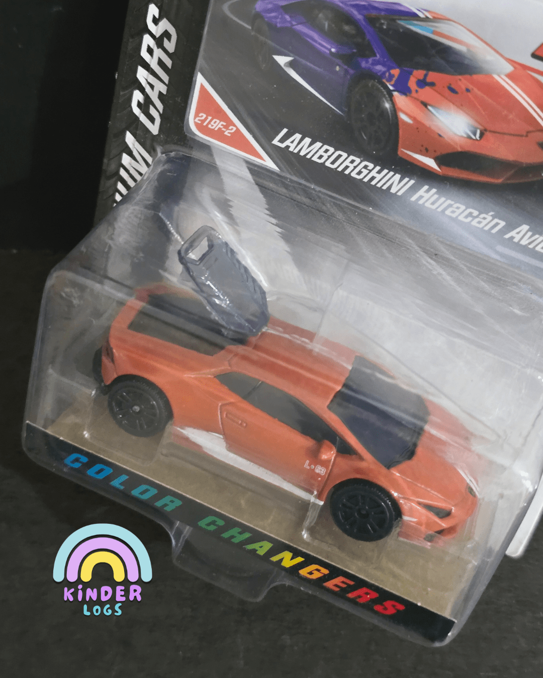 Majorette Lamborghini Huracan Avio Color Changing Car (2023 Card) - Kinder Logs