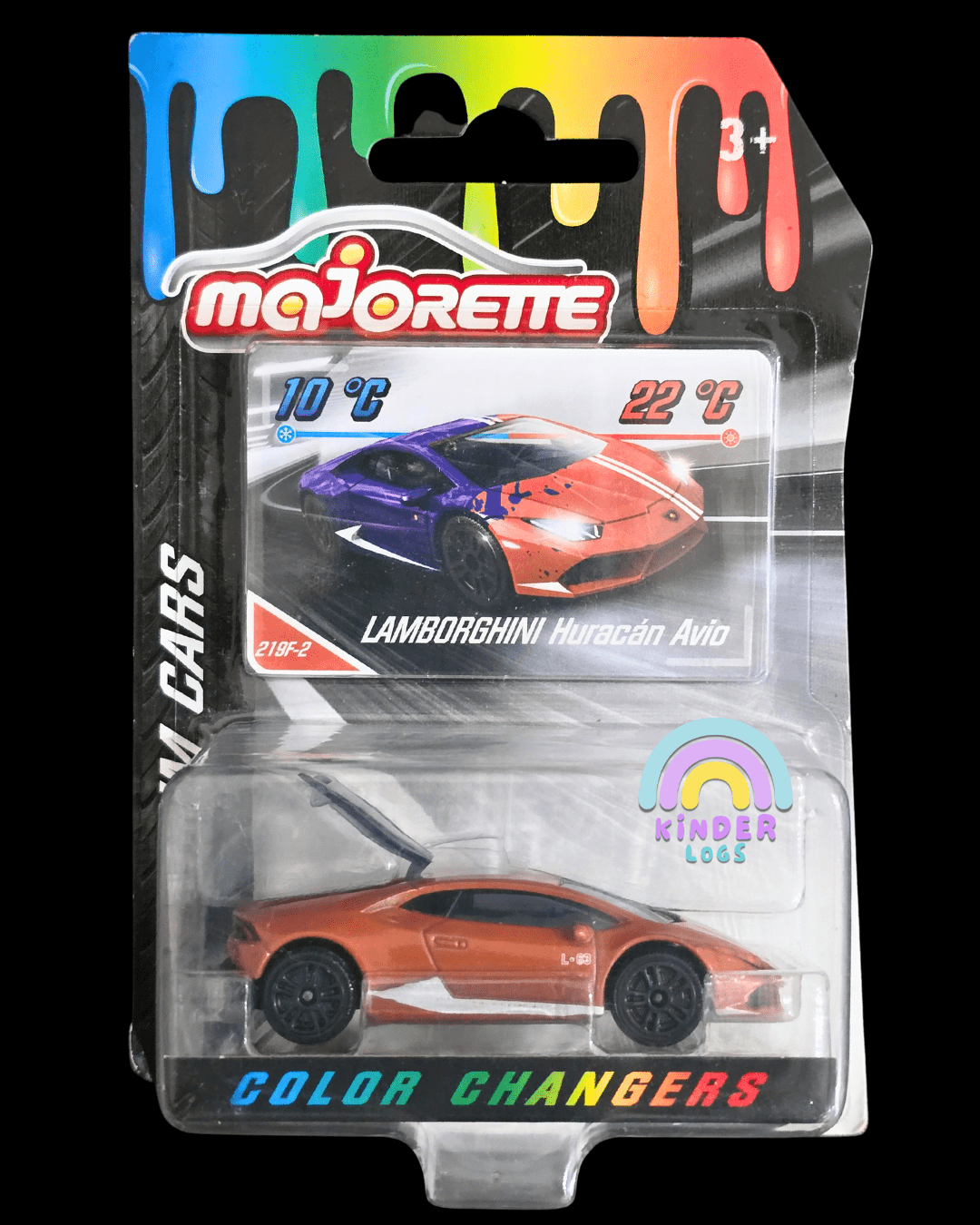 Majorette Lamborghini Huracan Avio Color Changing Car (2023 Card) - Kinder Logs