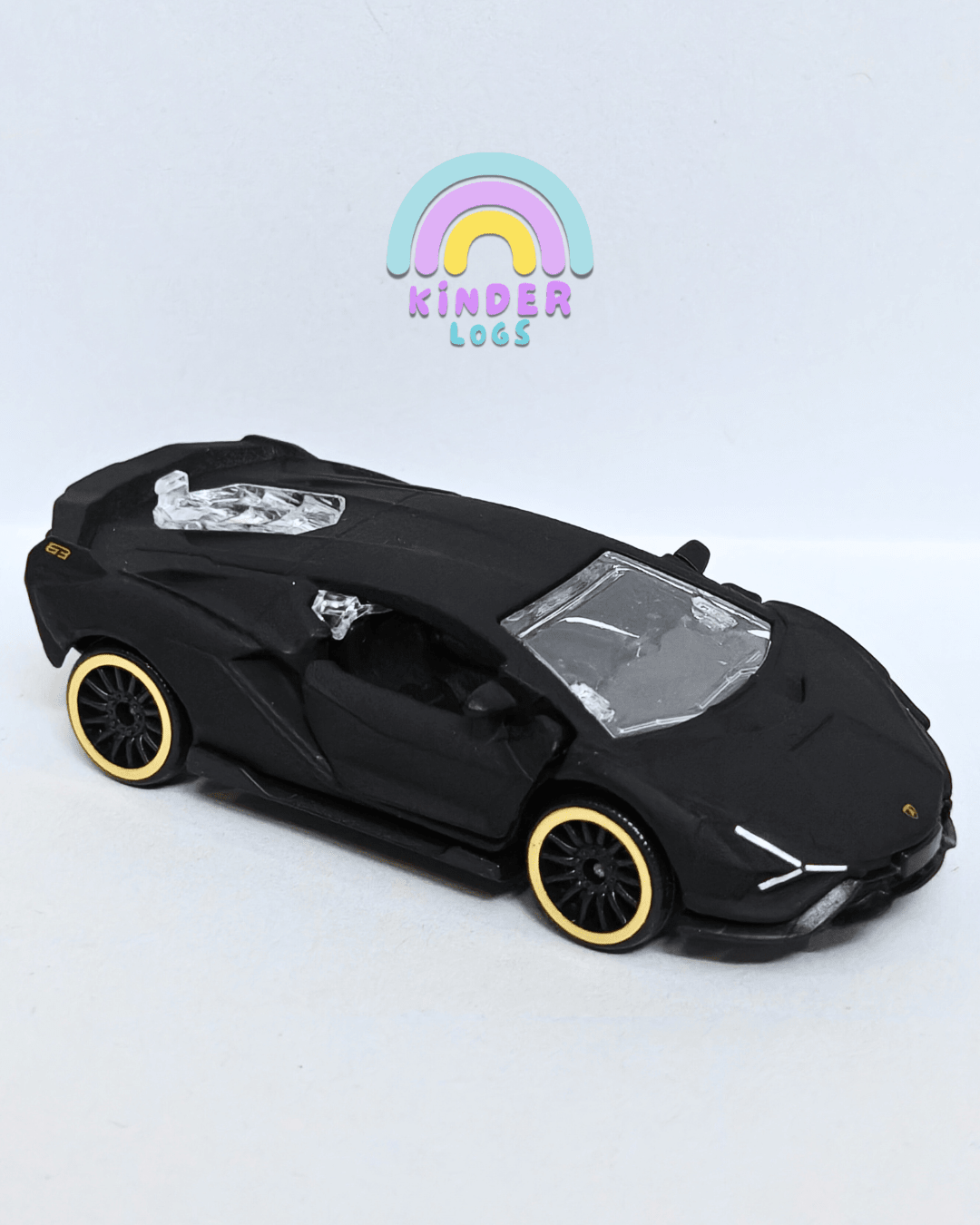 Majorette Lamborghini Sian FKP 37 Black Edition (Uncarded - New) - Kinder Logs