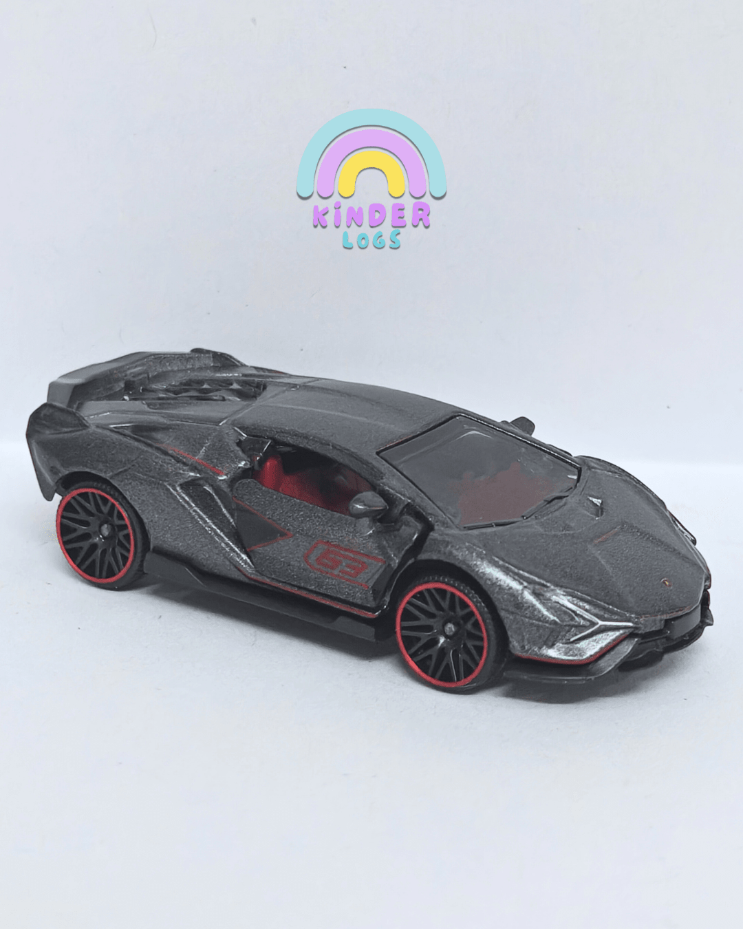 Majorette Lamborghini Sian FKP 37 - Grey (Uncarded - New) - Kinder Logs