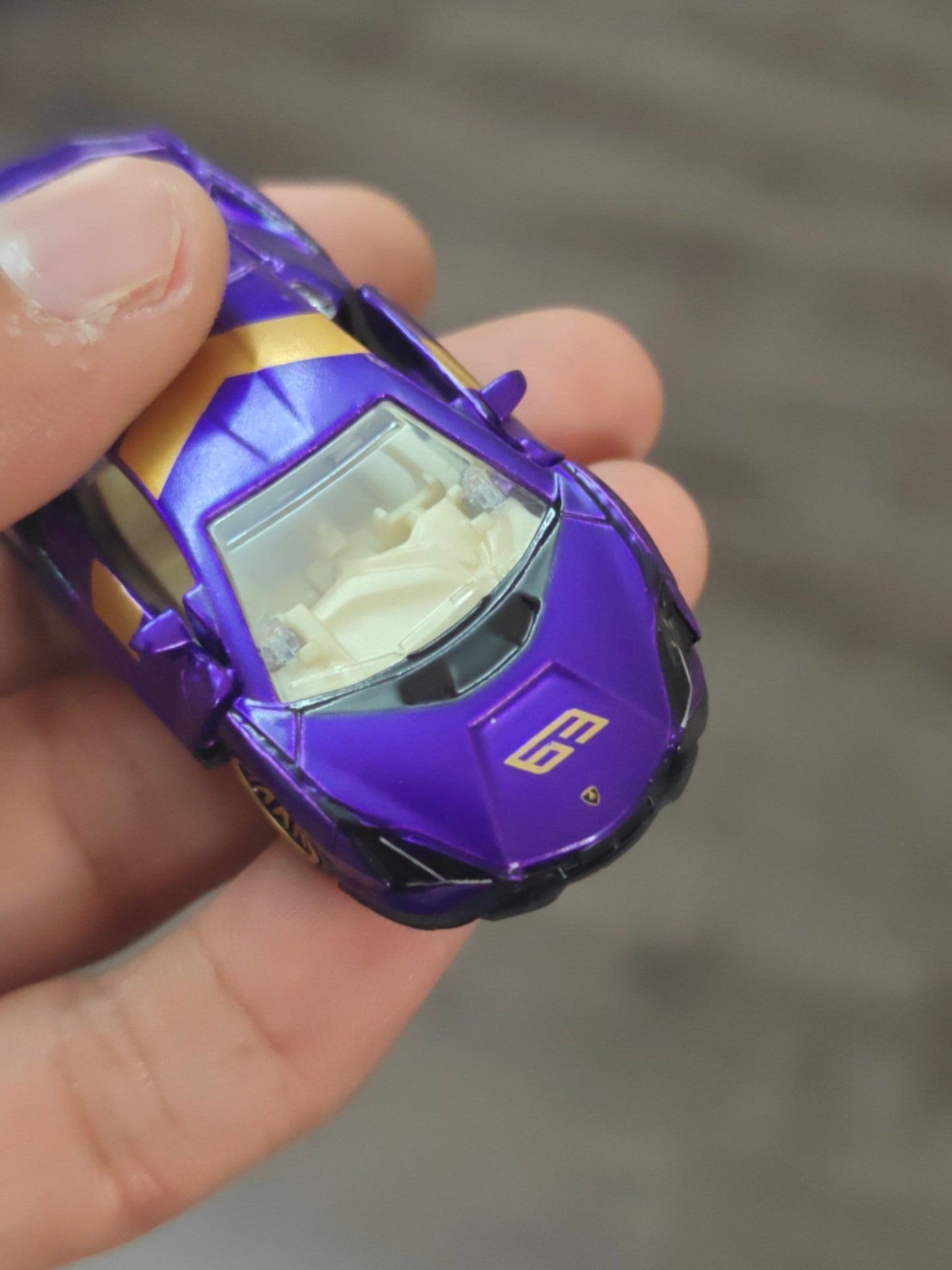 Majorette Lamborghini Sian FKP 37 - Purple (Uncarded - New) - Kinder Logs