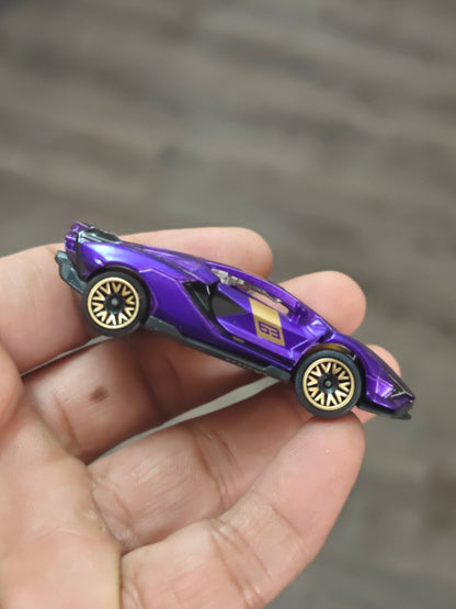 Majorette Lamborghini Sian FKP 37 - Purple (Uncarded - New) - Kinder Logs