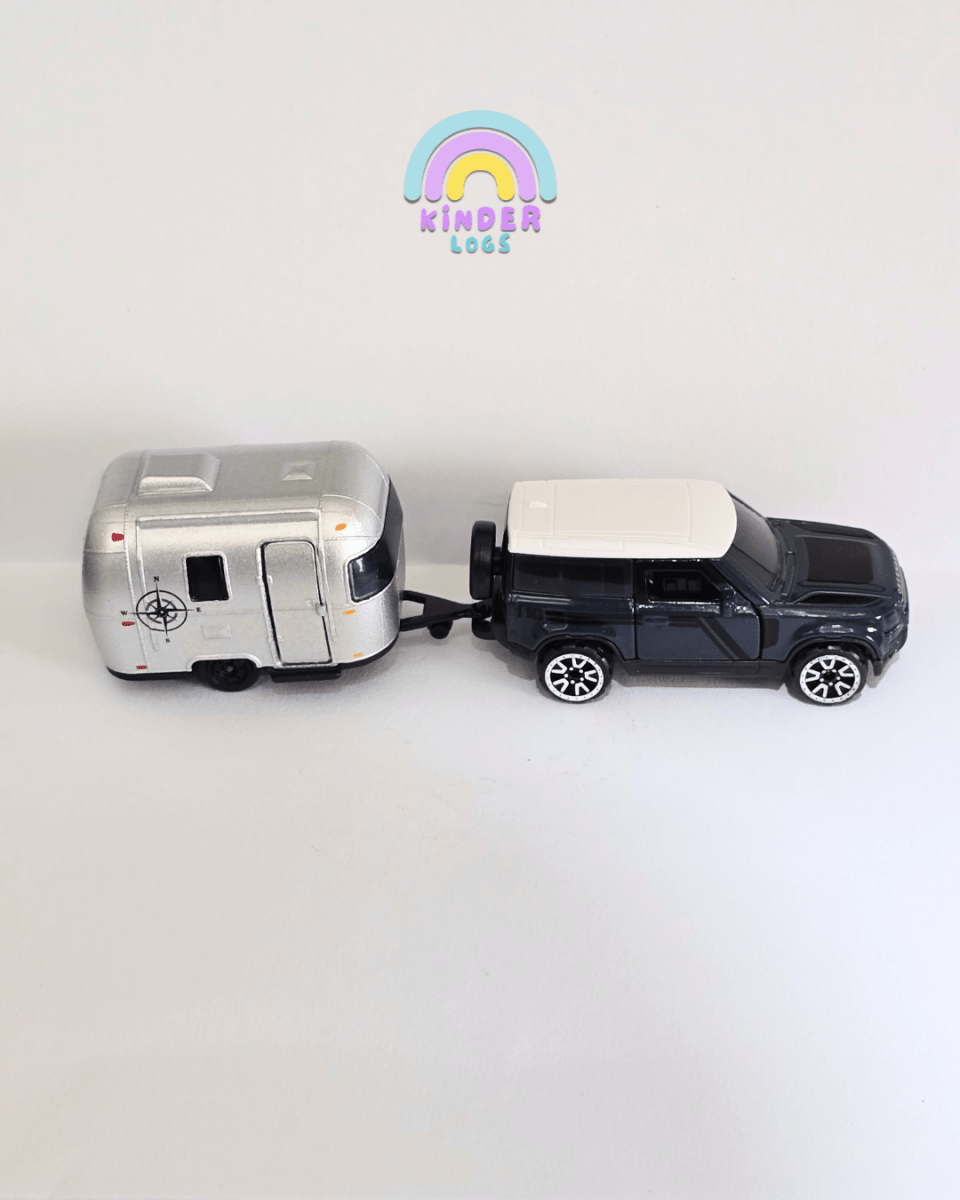 Majorette Land Rover Defender 90 With Airstream Sport 16 (Uncarded) - Kinder Logs