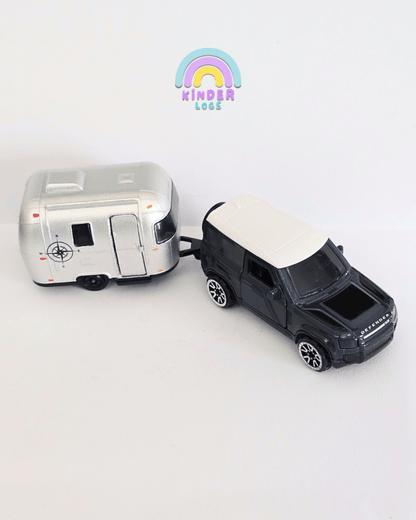 Majorette Land Rover Defender 90 With Airstream Sport 16 (Uncarded) - Kinder Logs