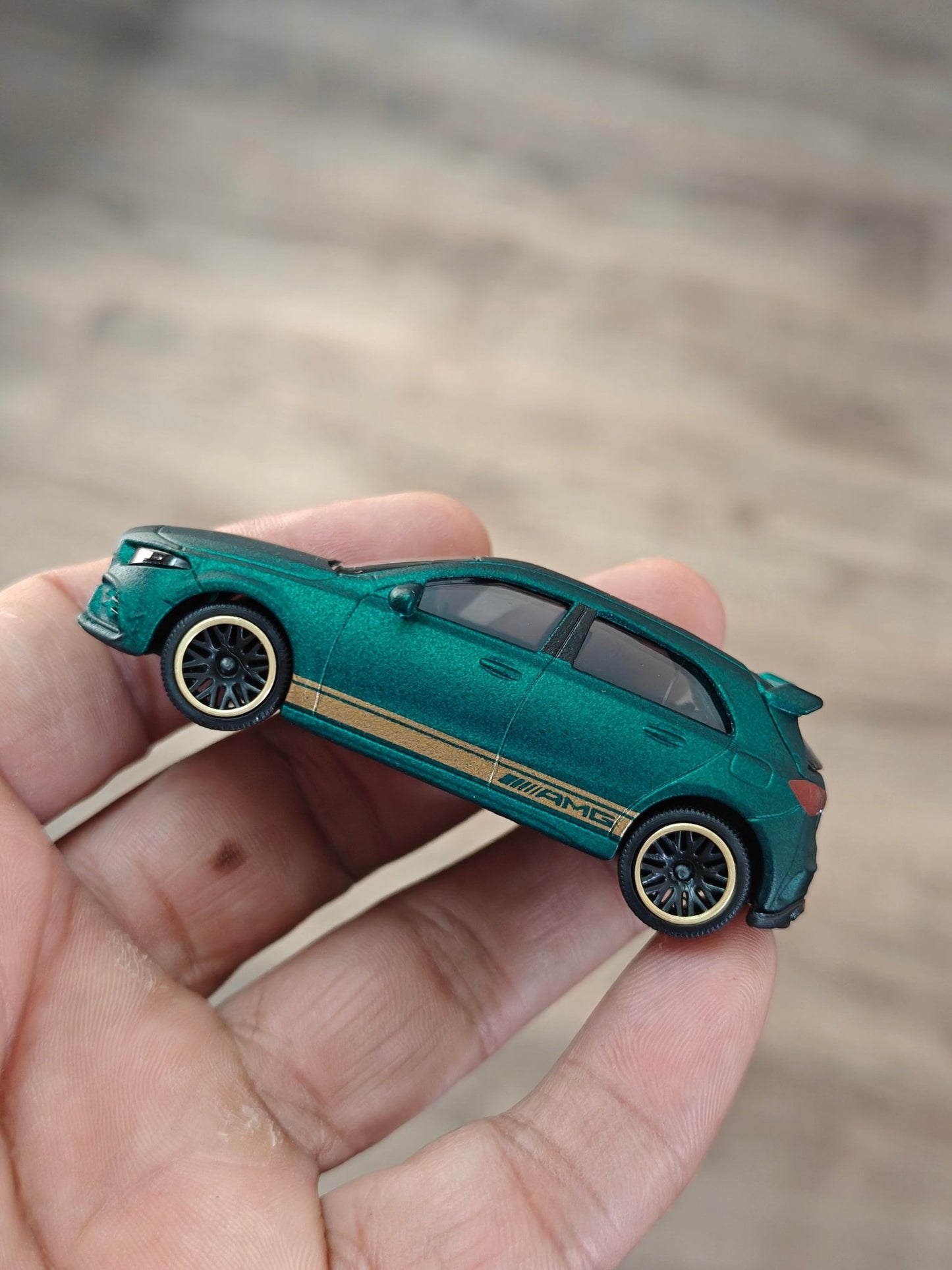 Majorette Mercedes - AMG A35 - Matte Green (Uncarded - New) - Kinder Logs