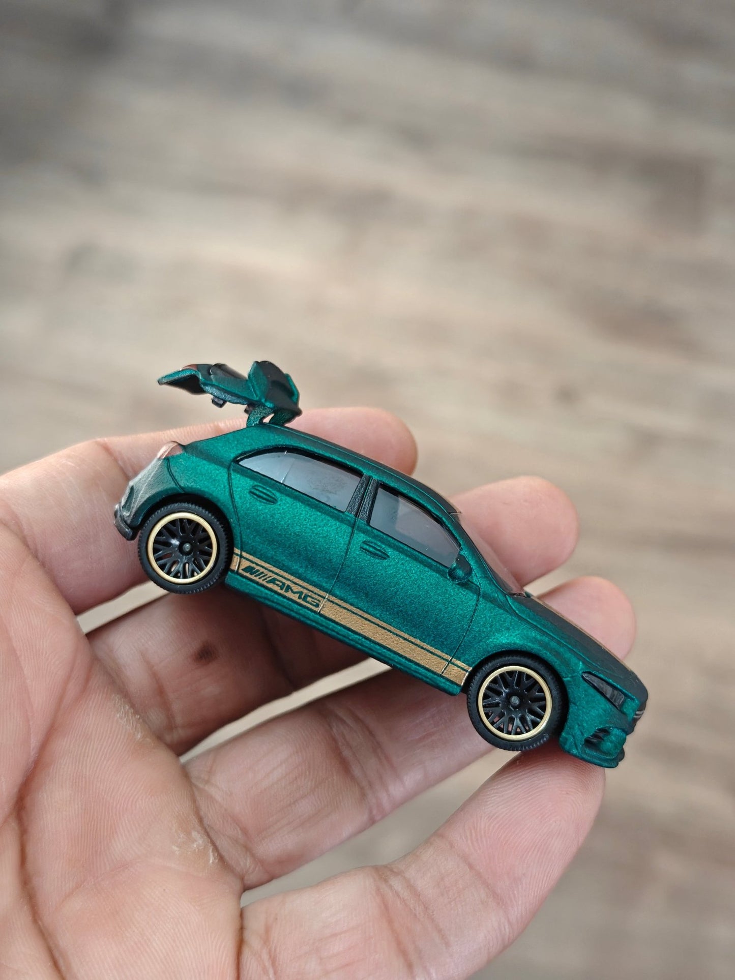 Majorette Mercedes - AMG A35 - Matte Green (Uncarded - New) - Kinder Logs