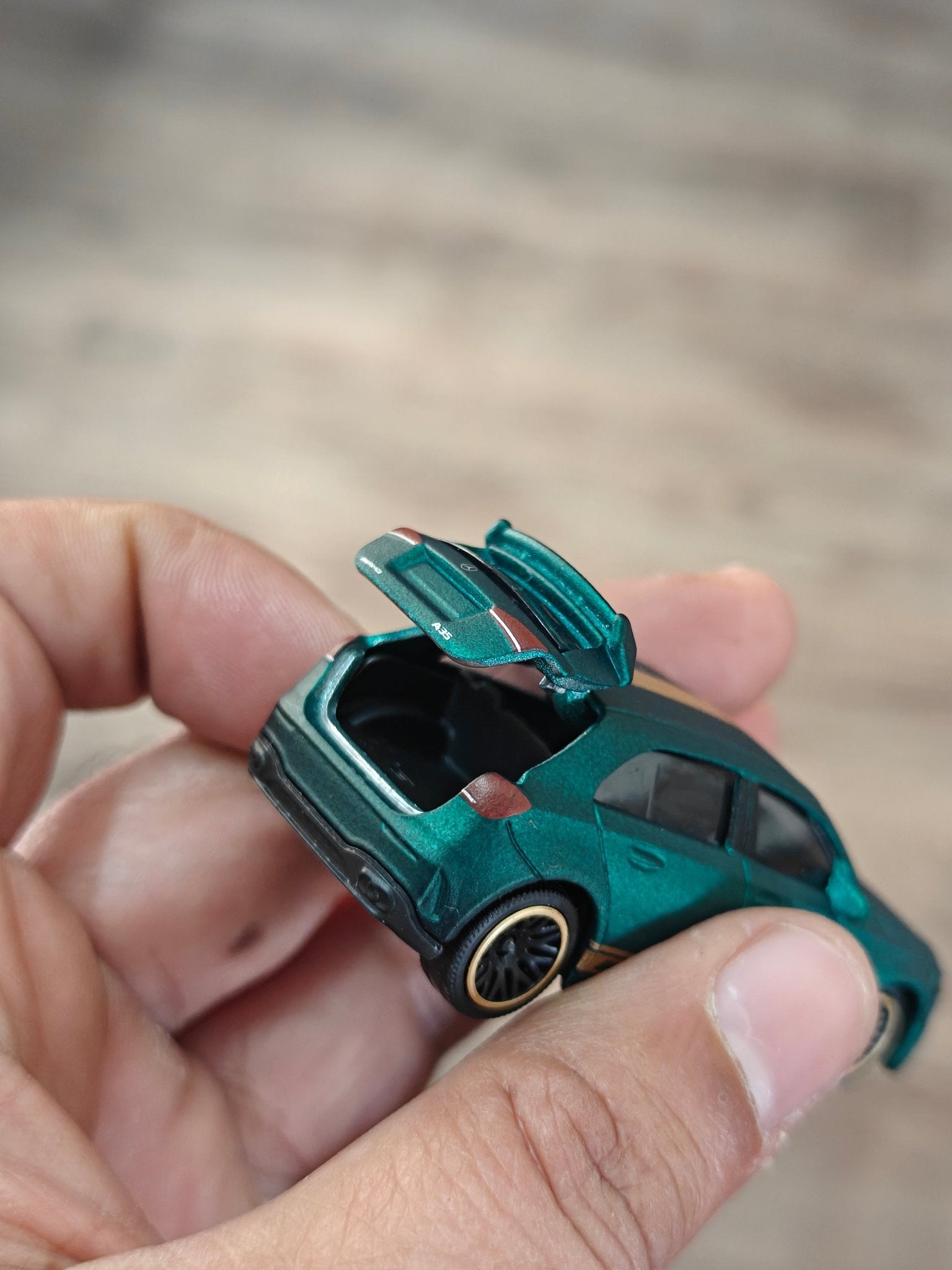 Majorette Mercedes - AMG A35 - Matte Green (Uncarded - New) - Kinder Logs