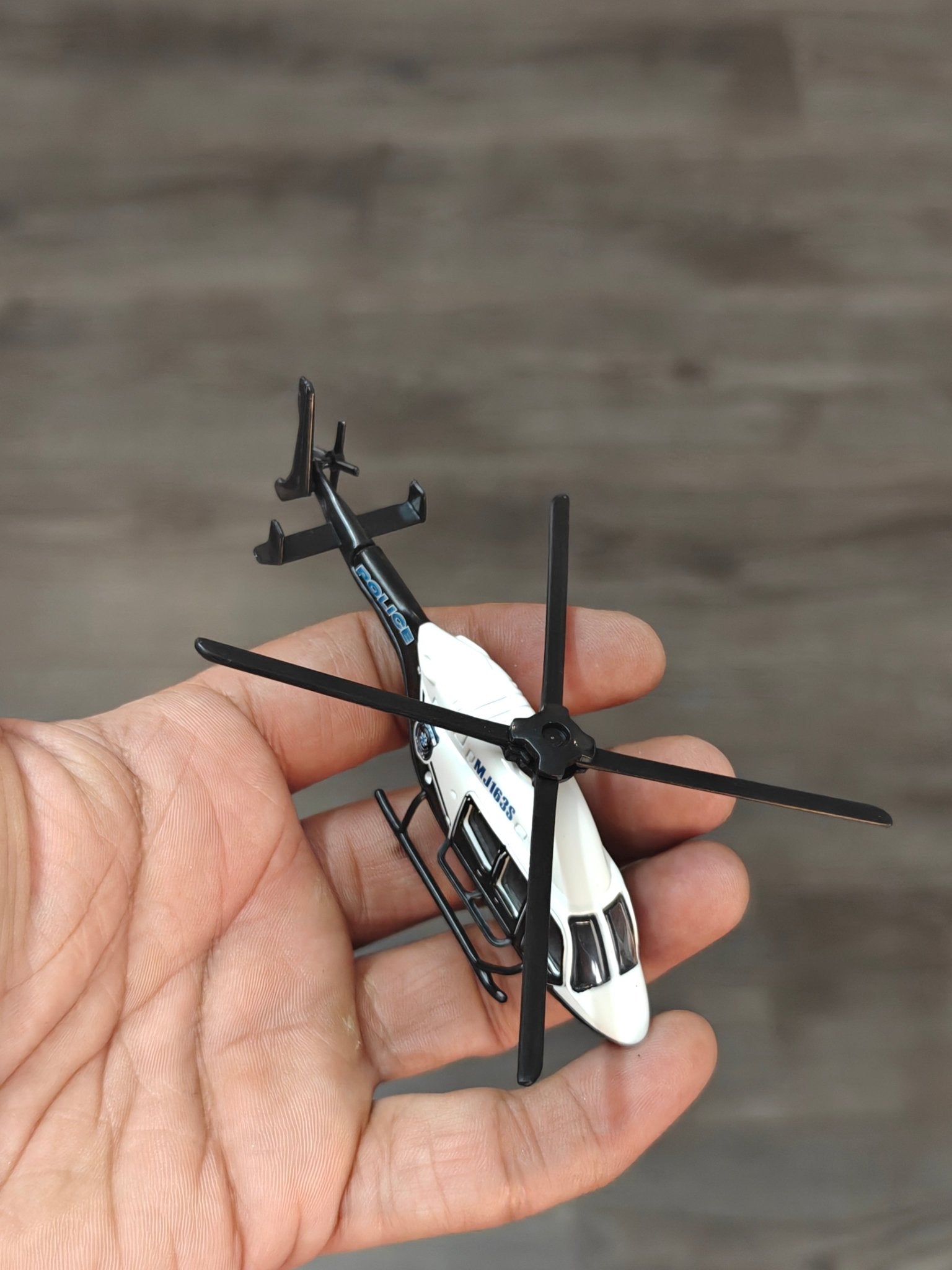 Majorette Police Helicopter - MJ163S Bell 429 (Uncarded - New) - Kinder Logs