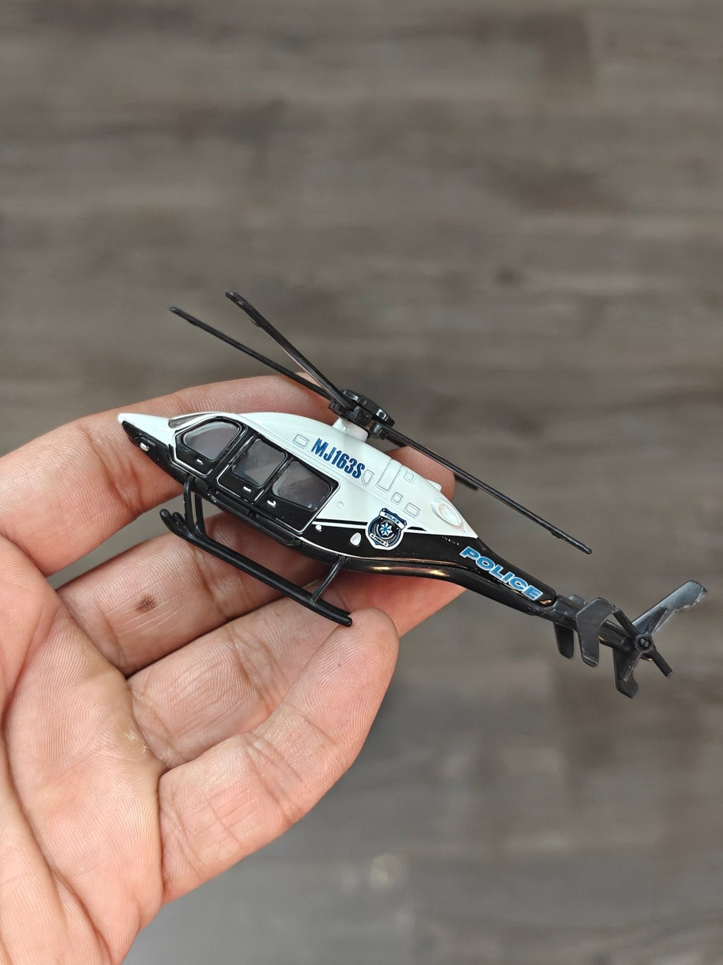 Majorette Police Helicopter - MJ163S Bell 429 (Uncarded - New) - Kinder Logs