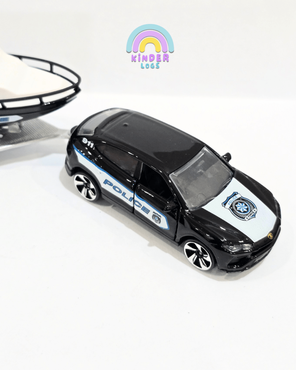 Majorette Police Lamborghini Urus With A Boat Trailer (Uncarded) - Kinder Logs