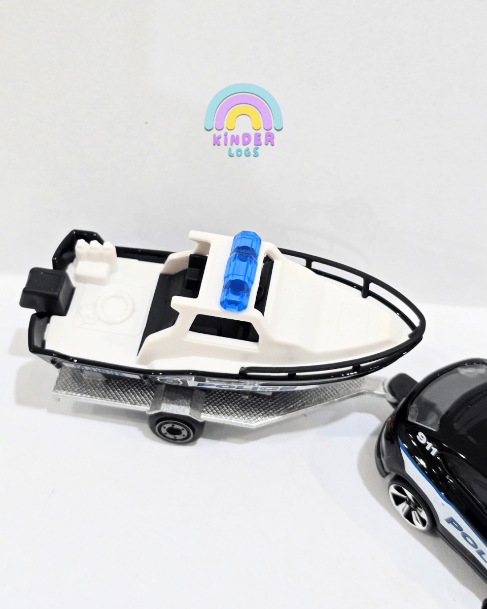 Majorette Police Lamborghini Urus With A Boat Trailer (Uncarded) - Kinder Logs