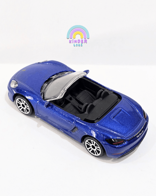 Majorette Porsche 718 Boxster - Blue Color (Uncarded) - Kinder Logs