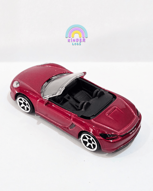 Majorette Porsche 718 Boxster - Red Color (Uncarded) - Kinder Logs