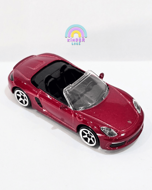 Majorette Porsche 718 Boxster - Red Color (Uncarded) - Kinder Logs