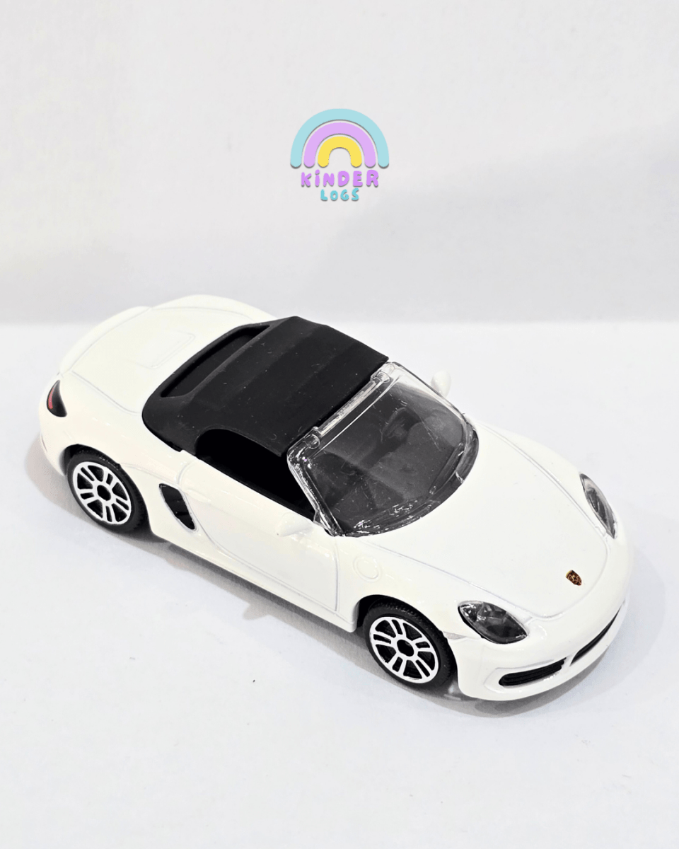 Majorette Porsche 718 Boxster - White Color (Uncarded) - Kinder Logs