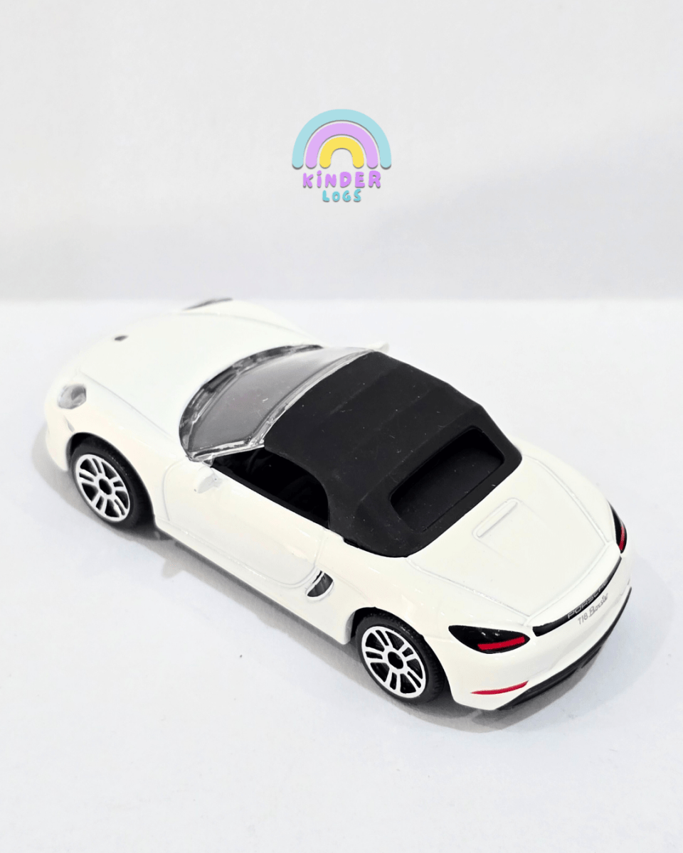 Majorette Porsche 718 Boxster - White Color (Uncarded) - Kinder Logs