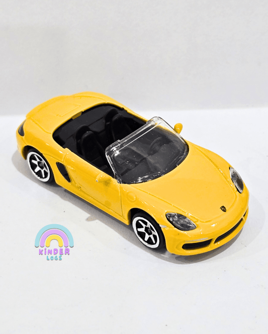 Majorette Porsche 718 Boxster - Yellow Color (Uncarded) - Kinder Logs