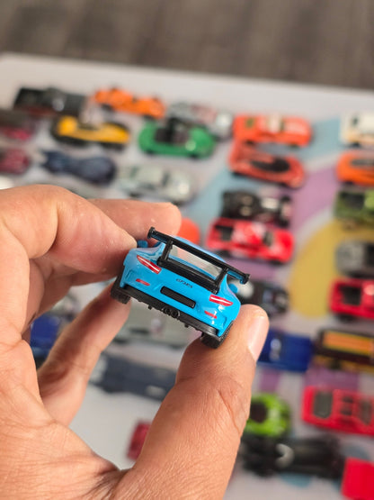Majorette Porsche 911 GT3 RS - Blue With Black Alloys (Uncarded) - Kinder Logs
