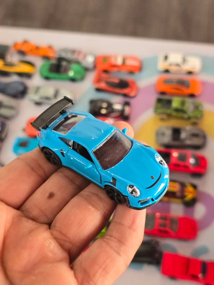 Majorette Porsche 911 GT3 RS - Blue With Black Alloys (Uncarded) - Kinder Logs