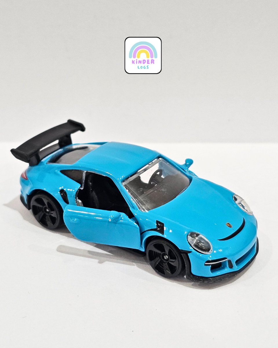 Majorette Porsche 911 GT3 RS - Blue With Black Alloys (Uncarded) - Kinder Logs