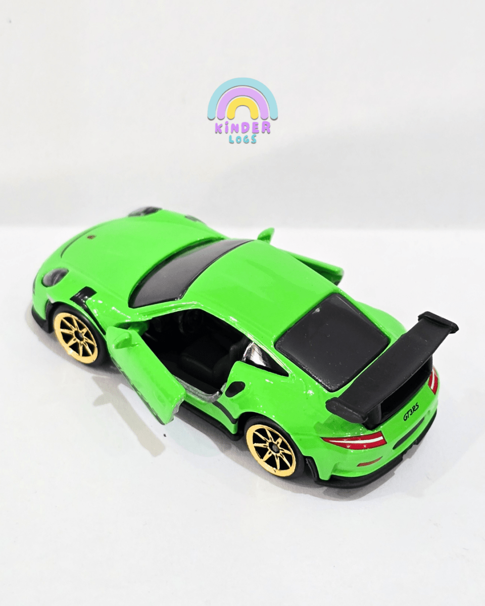 Majorette Porsche 911 GT3 RS - Green Color (Uncarded) - Kinder Logs