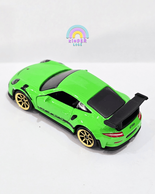 Majorette Porsche 911 GT3 RS - Green Color (Uncarded) - Kinder Logs