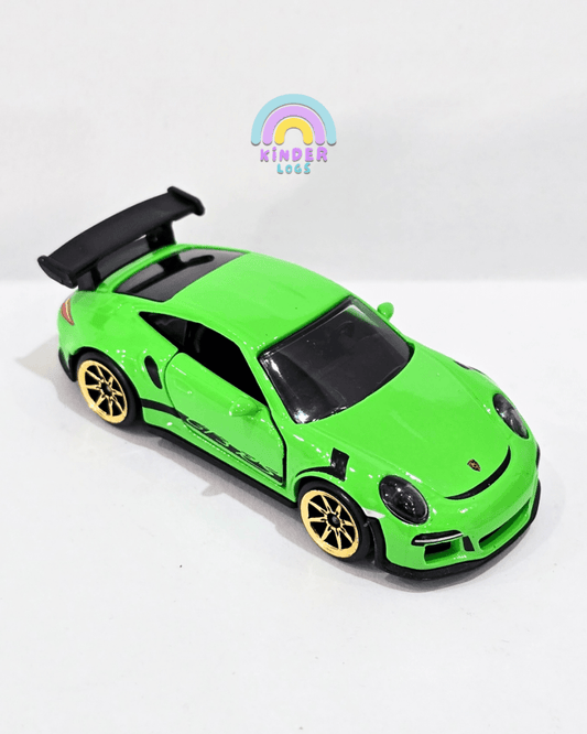 Majorette Porsche 911 GT3 RS - Green Color (Uncarded) - Kinder Logs