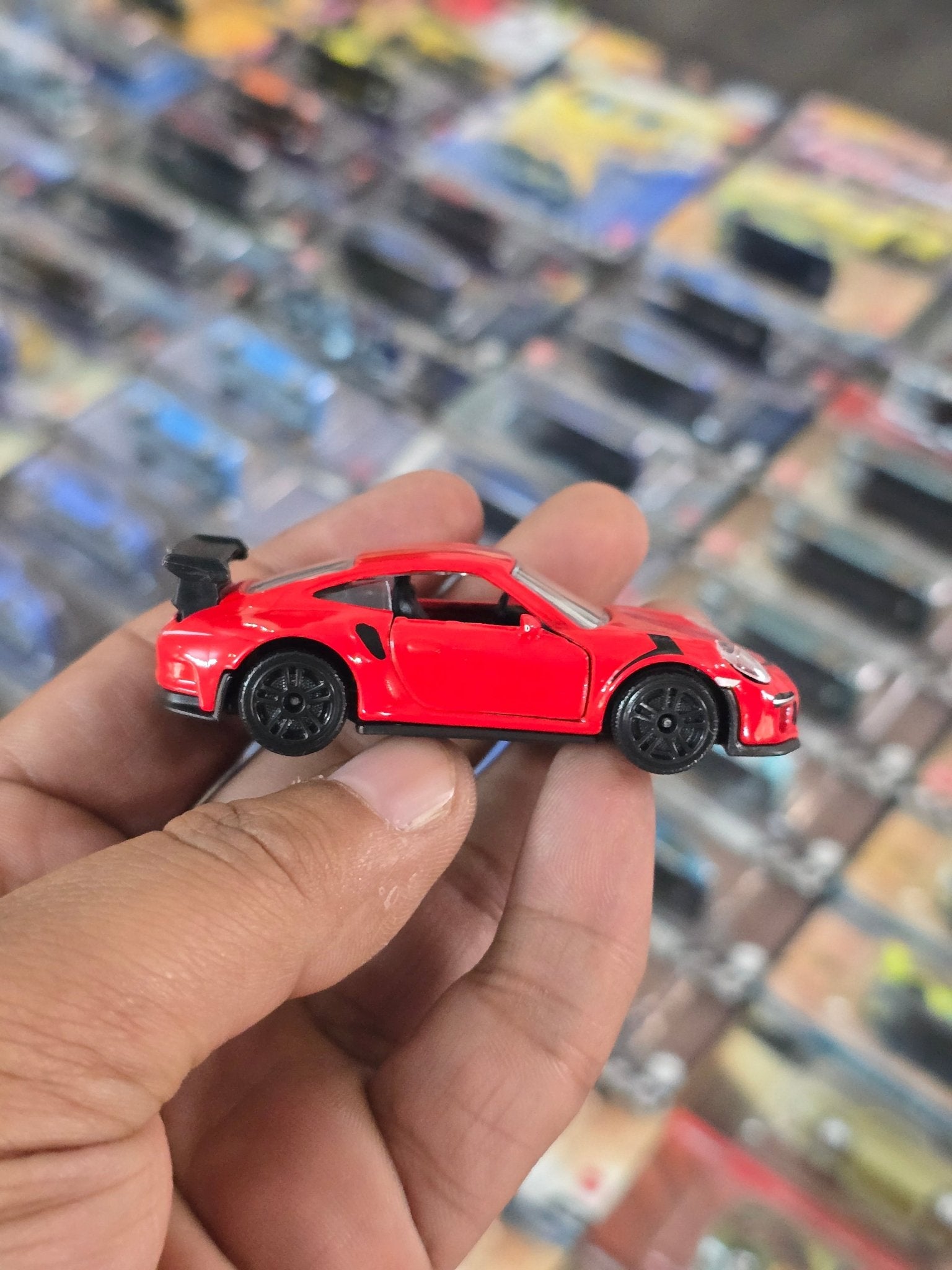 Majorette Porsche 911 GT3 RS - Red With Black Alloys (Uncarded) - Kinder Logs