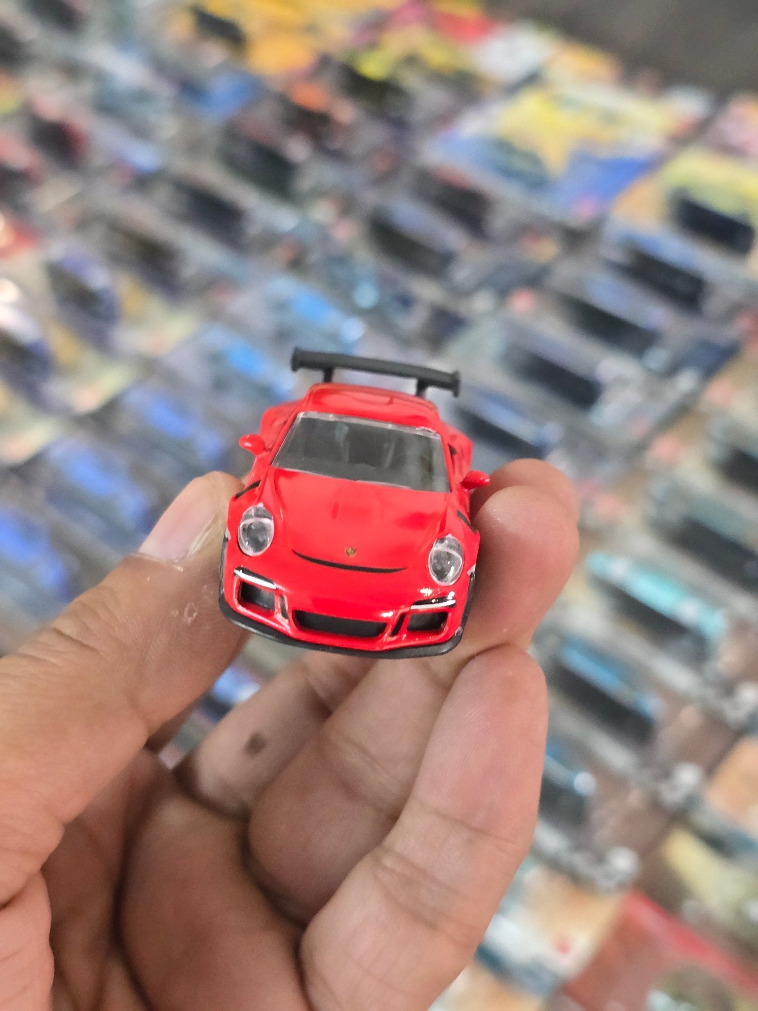 Majorette Porsche 911 GT3 RS - Red With Black Alloys (Uncarded) - Kinder Logs