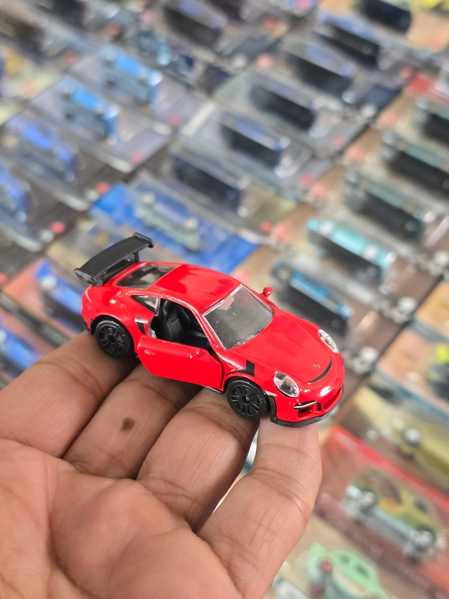 Majorette Porsche 911 GT3 RS - Red With Black Alloys (Uncarded) - Kinder Logs