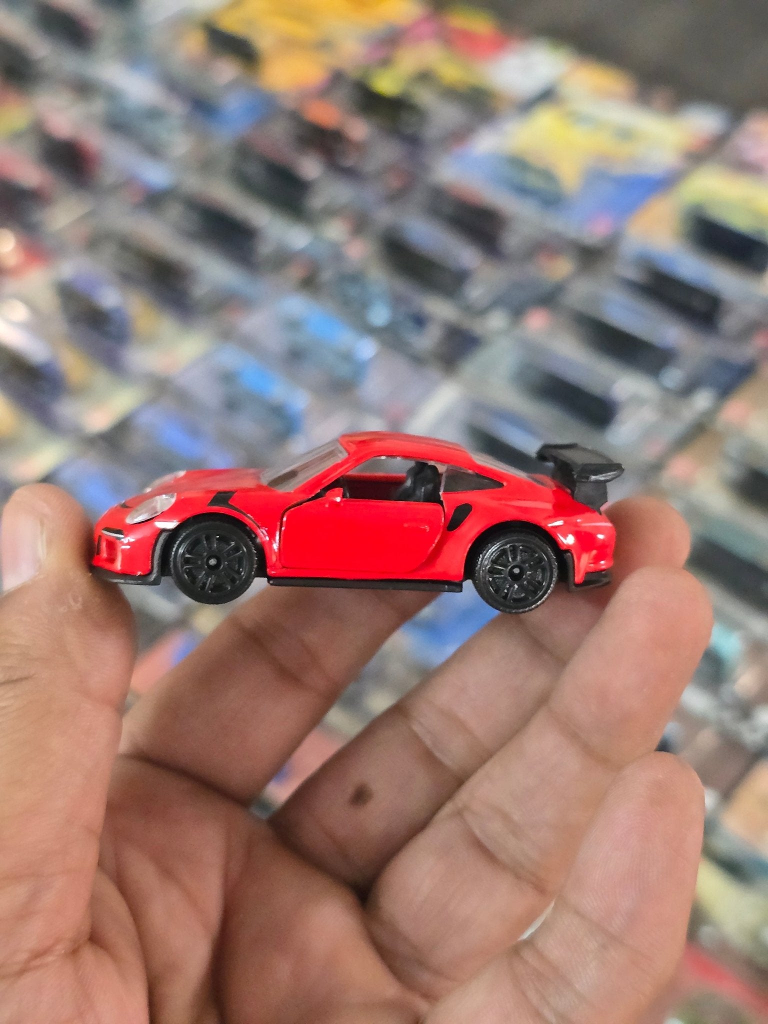 Majorette Porsche 911 GT3 RS - Red With Black Alloys (Uncarded) - Kinder Logs
