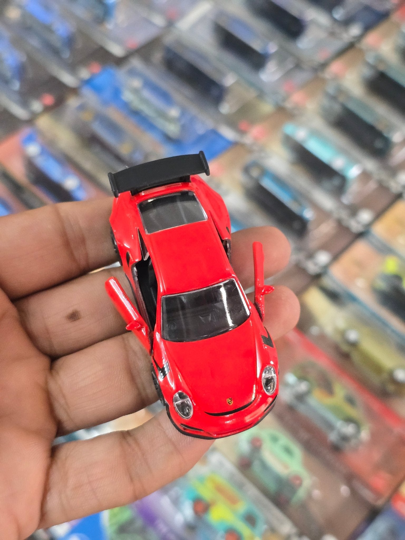 Majorette Porsche 911 GT3 RS - Red With Black Alloys (Uncarded) - Kinder Logs
