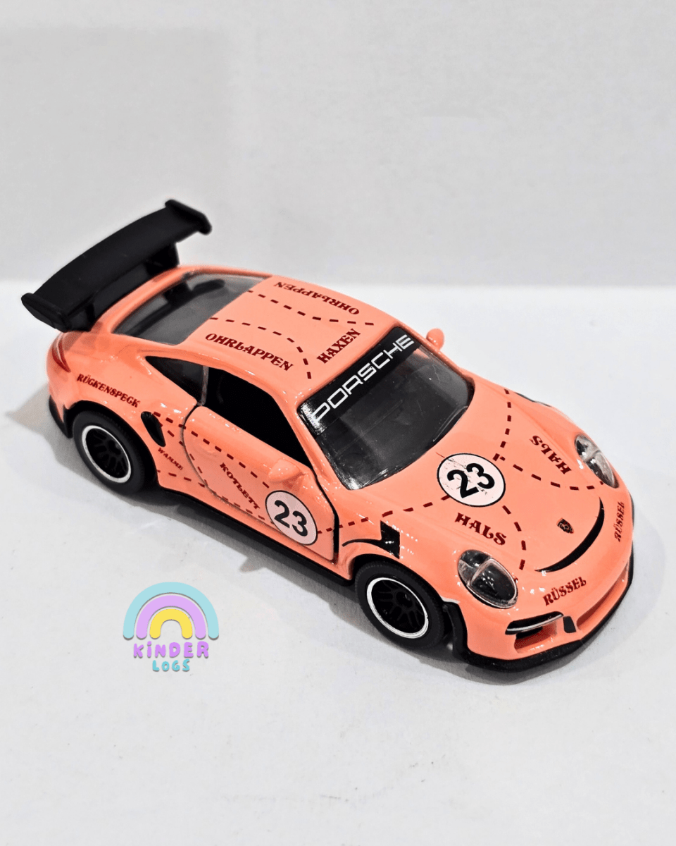 Majorette Porsche 911 GT3 RS - Rose Bud (Uncarded) - Kinder Logs