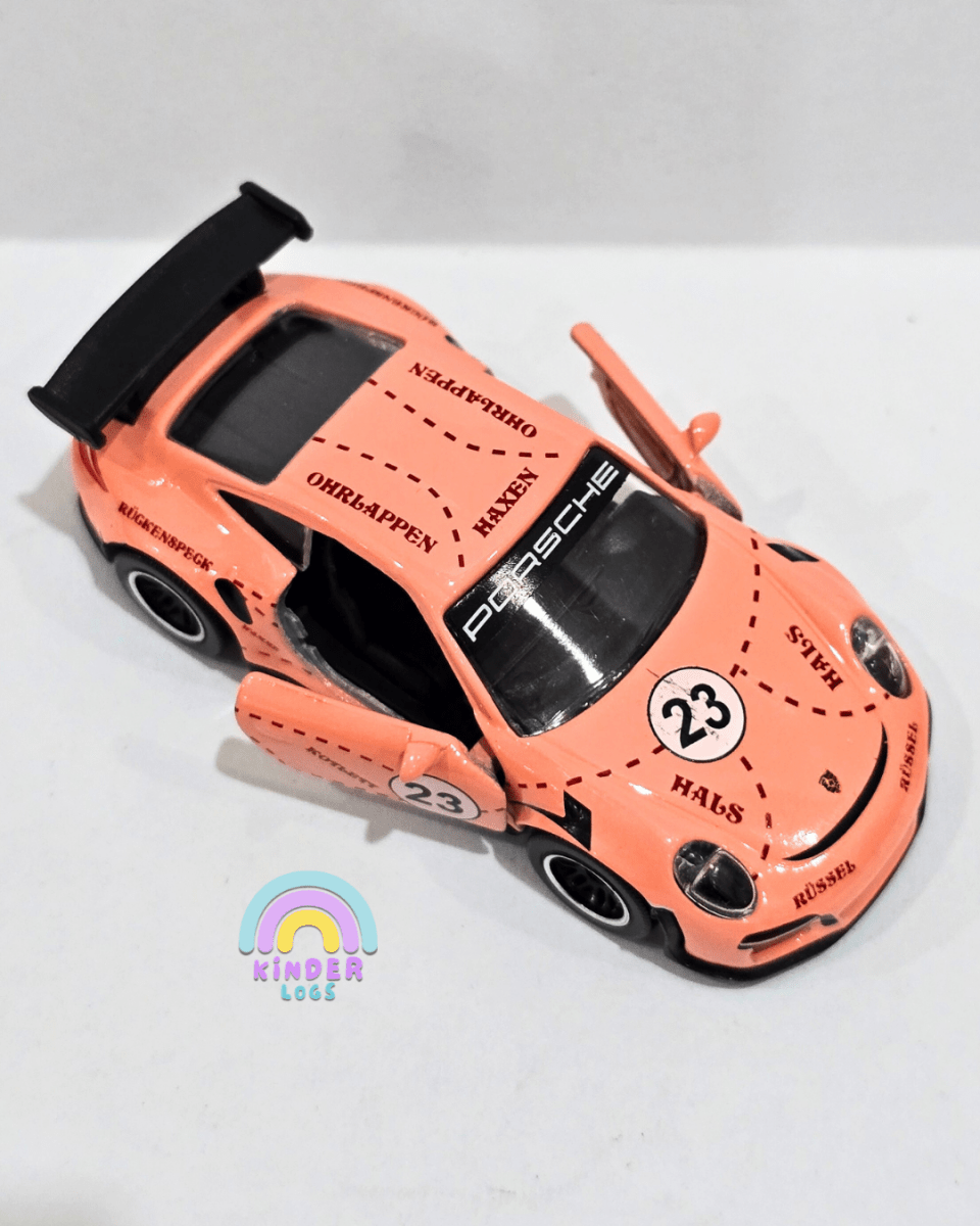 Majorette Porsche 911 GT3 RS - Rose Bud (Uncarded) - Kinder Logs