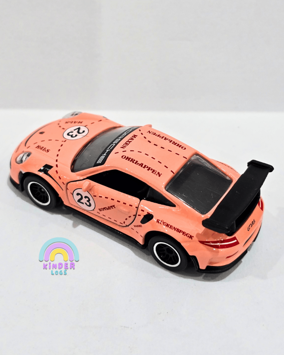 Majorette Porsche 911 GT3 RS - Rose Bud (Uncarded) - Kinder Logs