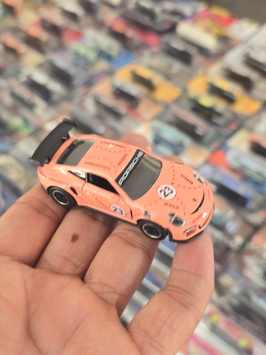Majorette Porsche 911 GT3 RS - Rose Bud (Uncarded) - Kinder Logs