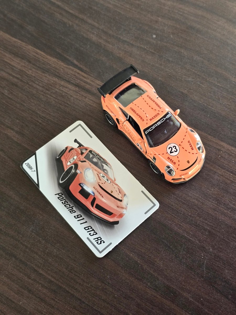 Majorette Porsche 911 GT3 RS - Rose Bud (Uncarded) - Kinder Logs