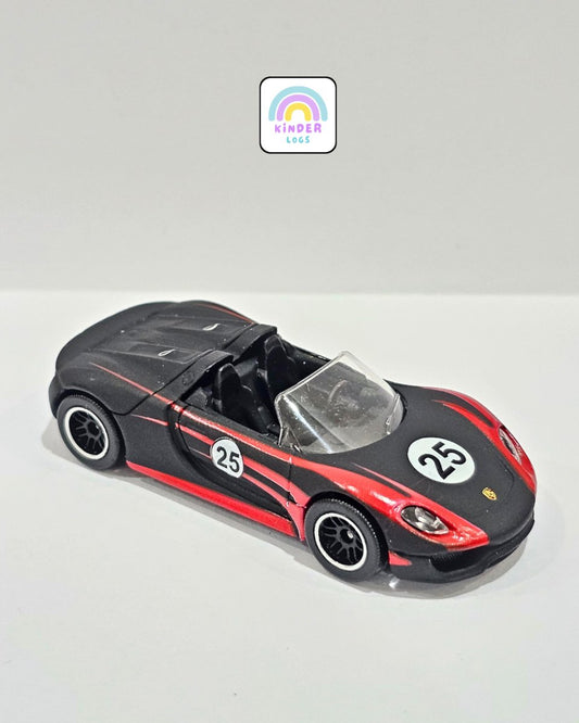 Majorette Porsche 918 Spyder Matte Black Edition (Uncarded) - Kinder Logs