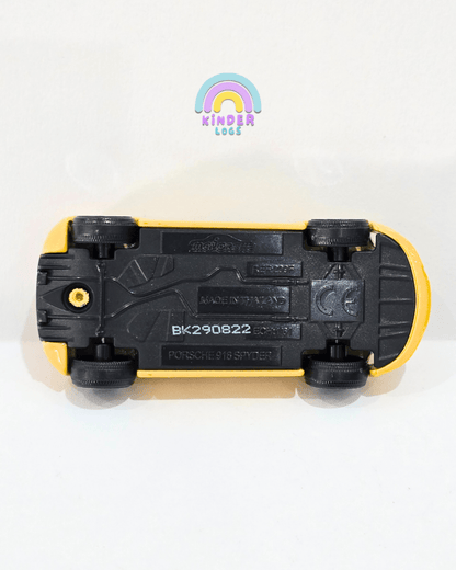 Majorette Porsche 918 Spyder - Yellow Color (Uncarded) - Kinder Logs