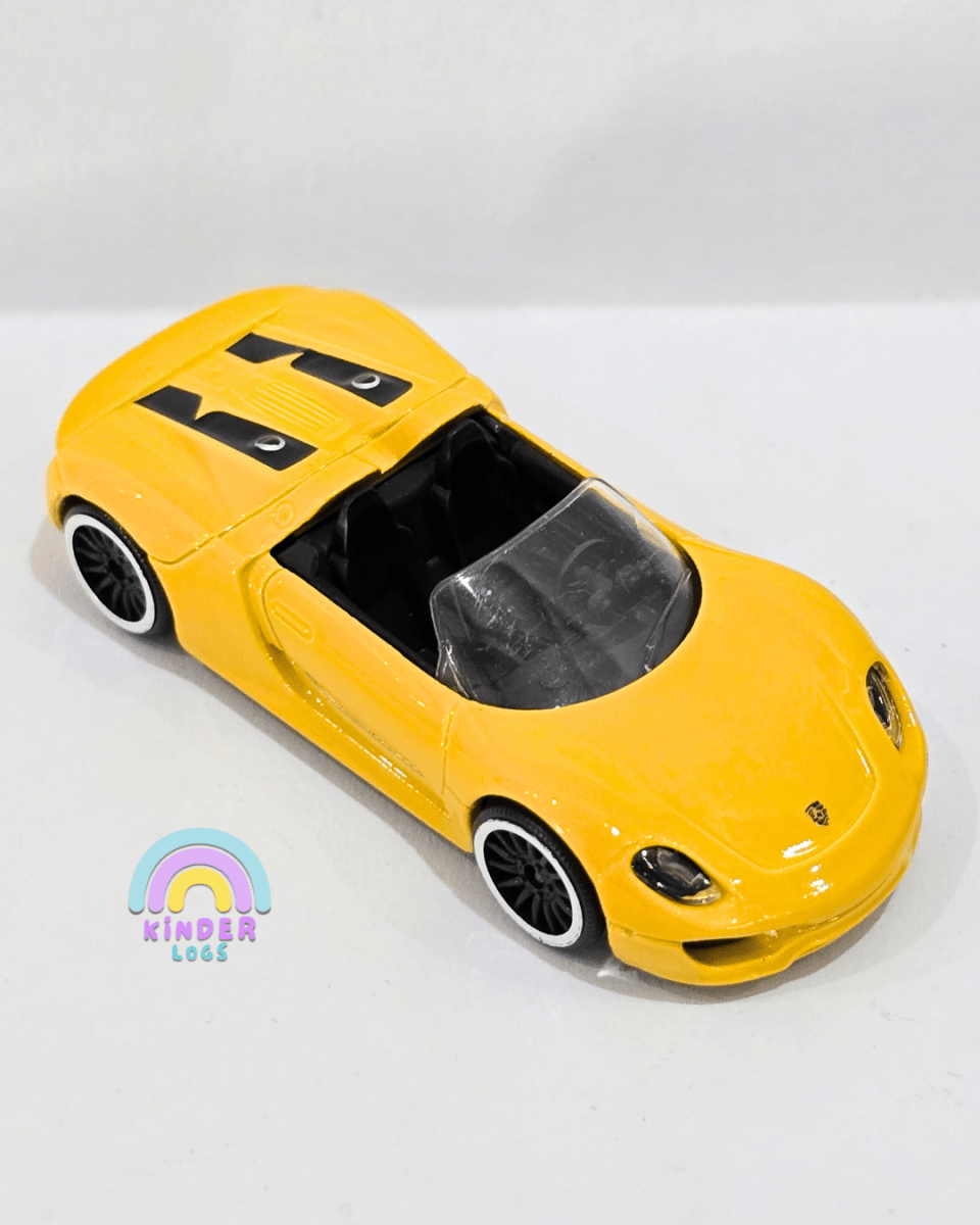 Majorette Porsche 918 Spyder - Yellow Color (Uncarded) - Kinder Logs