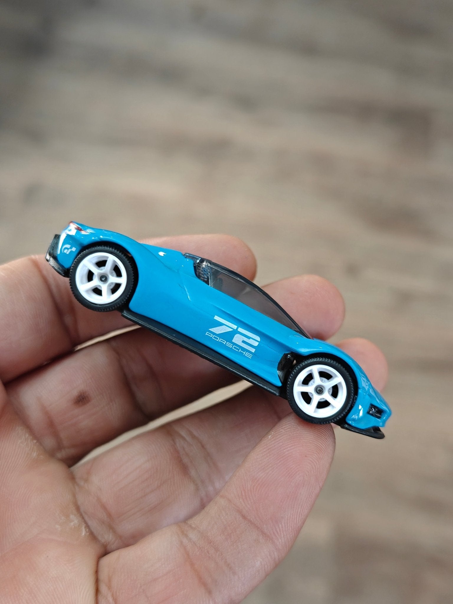 Majorette Porsche Vision Gran Turismo - Blue (Uncarded - New) - Kinder Logs