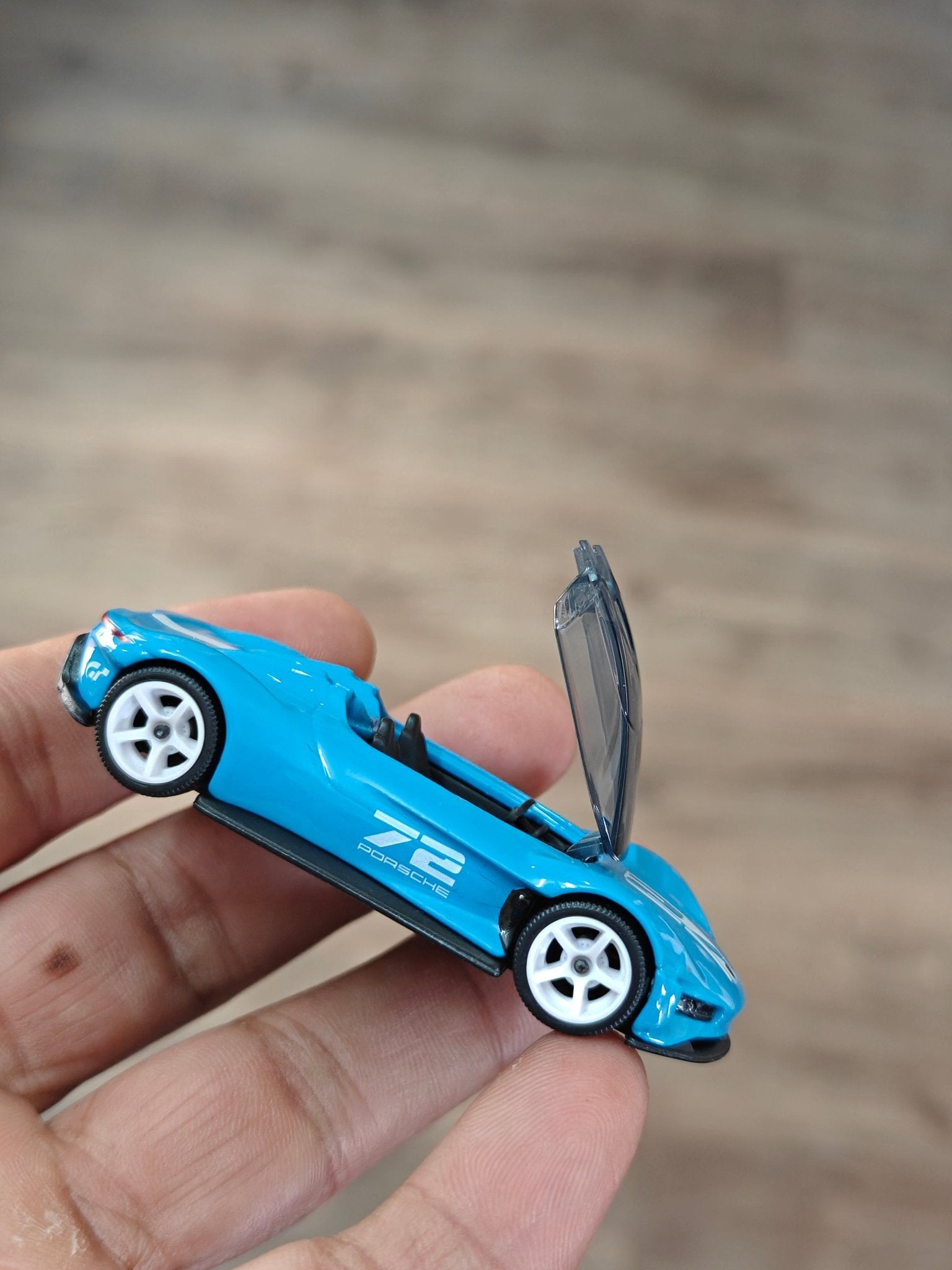 Majorette Porsche Vision Gran Turismo - Blue (Uncarded - New) - Kinder Logs