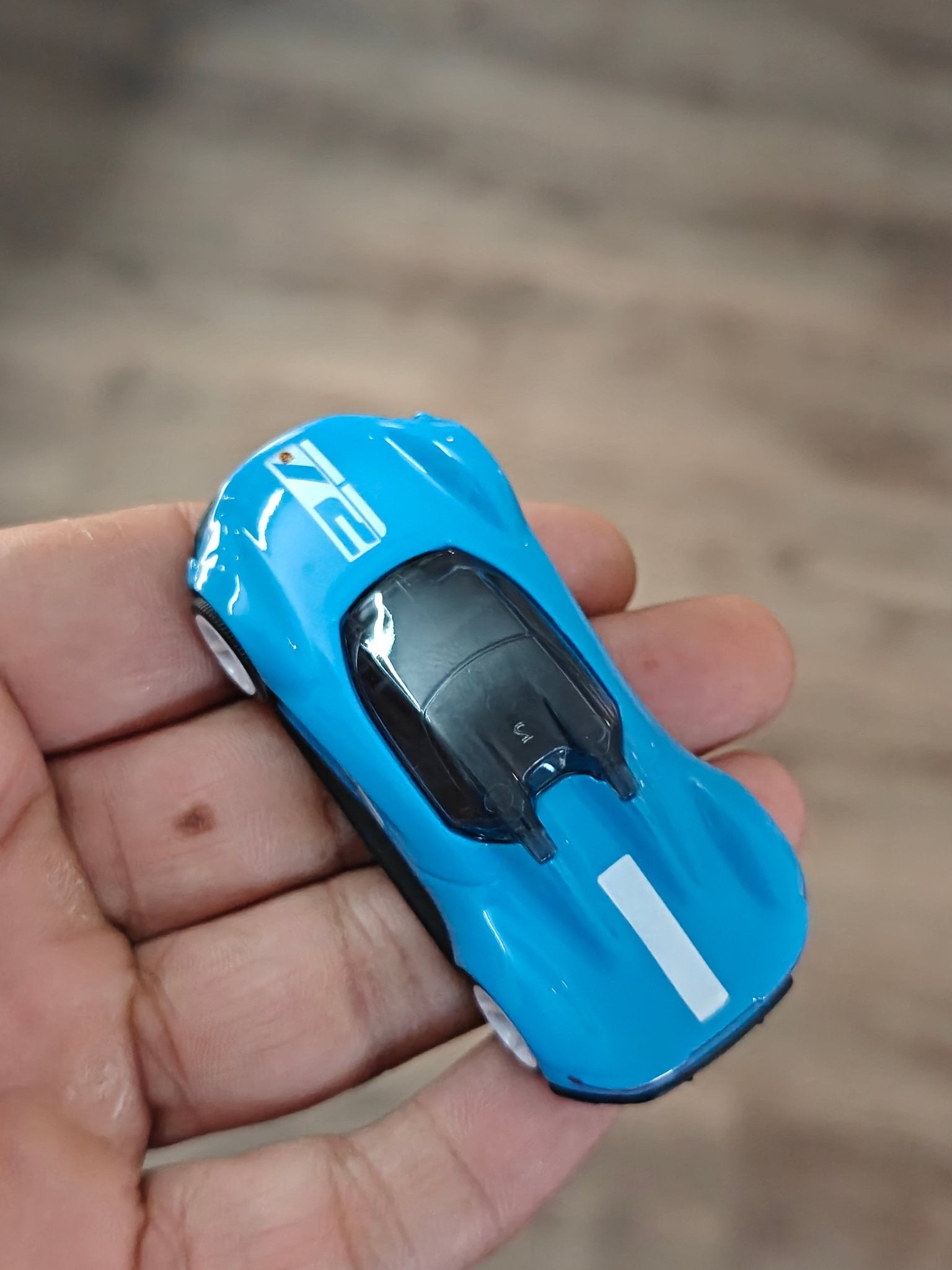 Majorette Porsche Vision Gran Turismo - Blue (Uncarded - New) - Kinder Logs