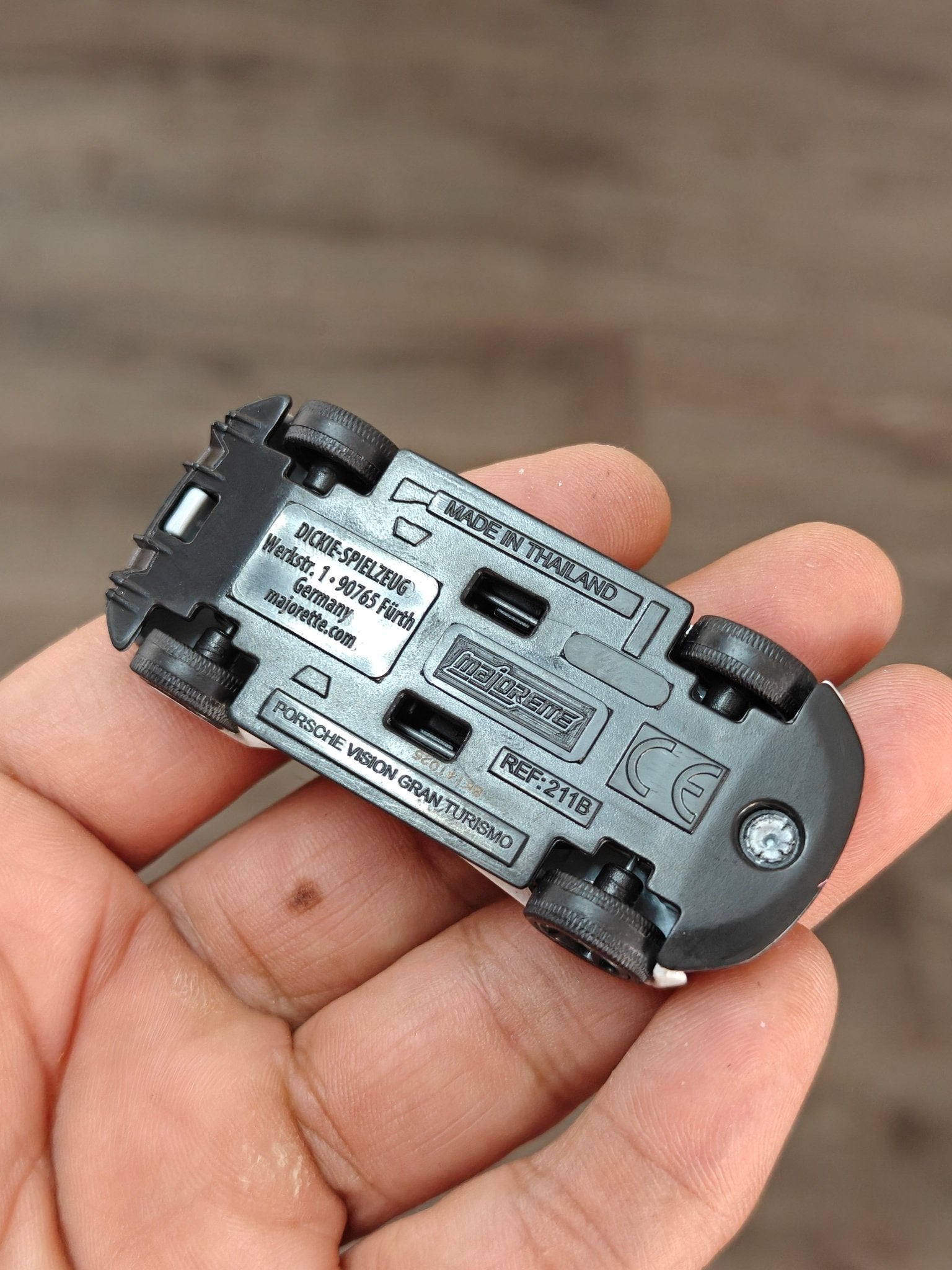 Majorette Porsche Vision Gran Turismo - Light Grey (Uncarded - New) - Kinder Logs